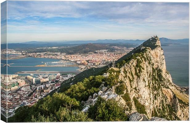  The Rock Of Gibraltar Canvas Print by Judith Lightfoot