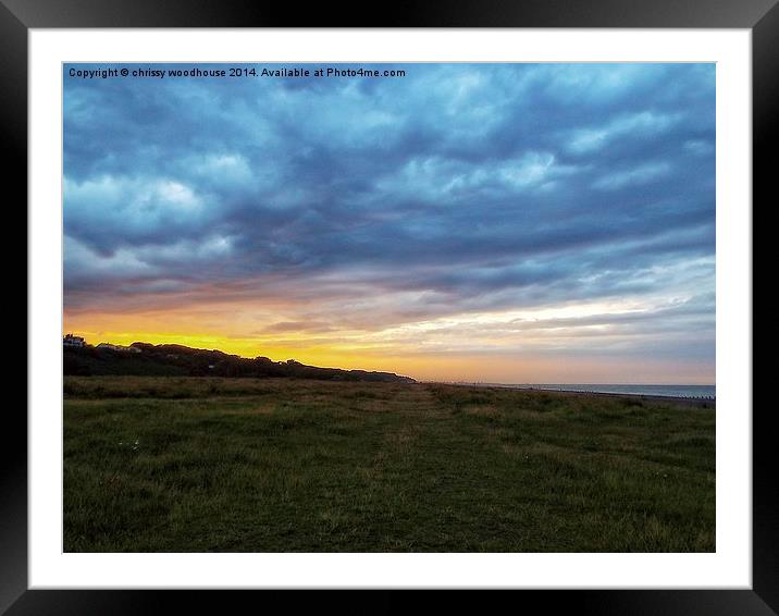  sunset over the north denes Framed Mounted Print by chrissy woodhouse
