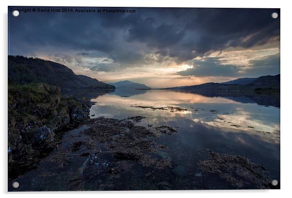  Loch Duich at Eileen Donan Acrylic by David Hirst