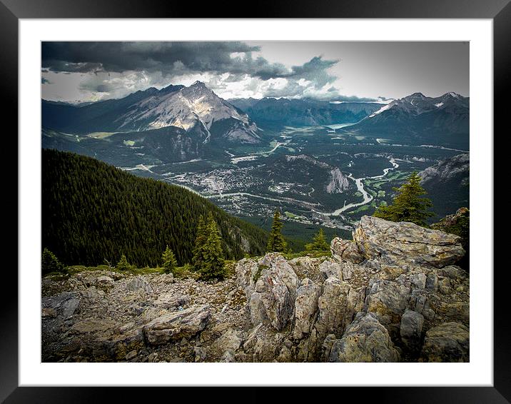 Canadian Rockies, Banff Gondola Sulphur Mountain a Framed Mounted Print by Chris Curry