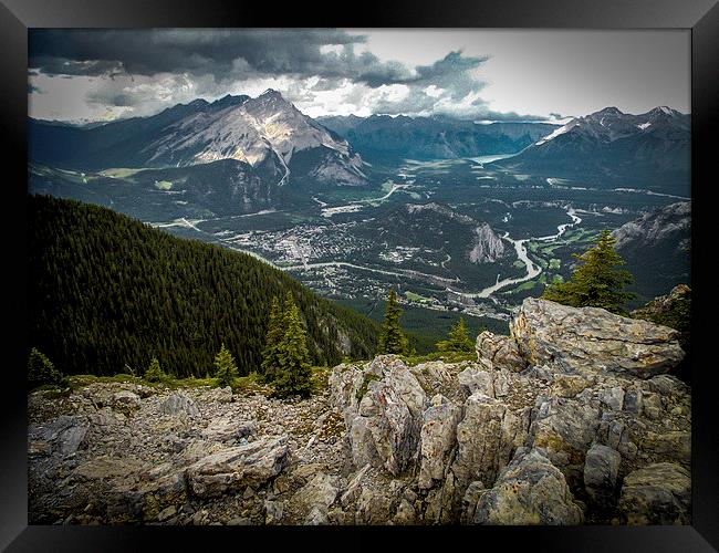 Canadian Rockies, Banff Gondola Sulphur Mountain a Framed Print by Chris Curry