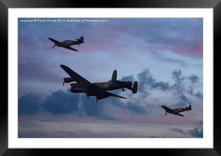  RAF Battle of Britain Memorial Flight Over South  Framed Mounted Print by Philip Pound