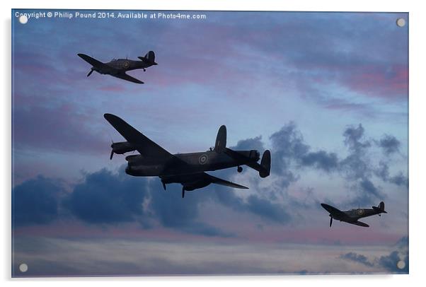  RAF Battle of Britain Memorial Flight Over South  Acrylic by Philip Pound