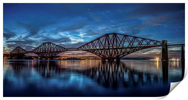  Forth Rail Bridge - NLCs Print by Shane Hardy