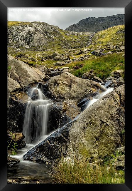 Bochlwyd Waterfall Framed Print by Adrian Evans