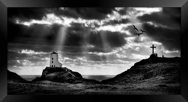 Guiding Light on Llanddwyn Island Framed Print by Mike Shields