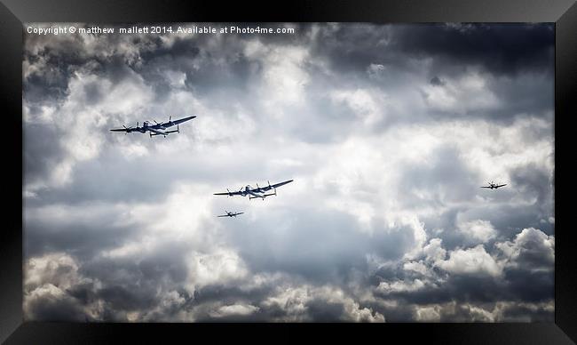 Flying and Ready for Action Framed Print by matthew  mallett