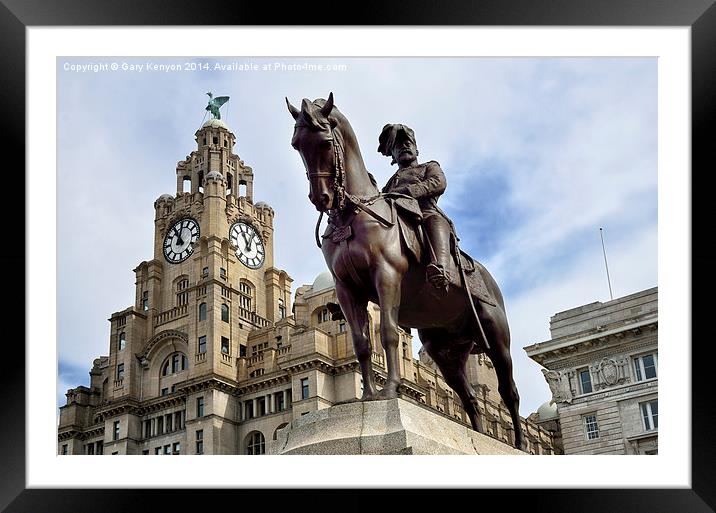  Edward VII Liver Building Liverpool Framed Mounted Print by Gary Kenyon