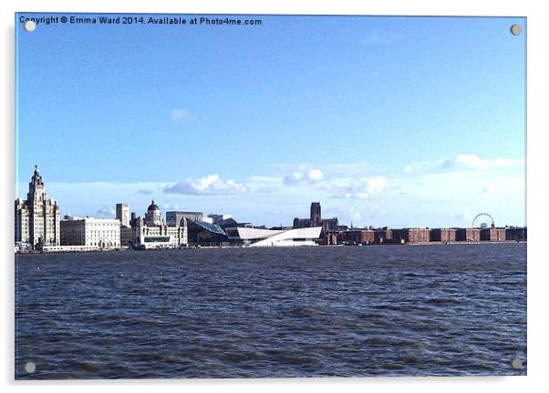   liverpool skyline collection Acrylic by Emma Ward