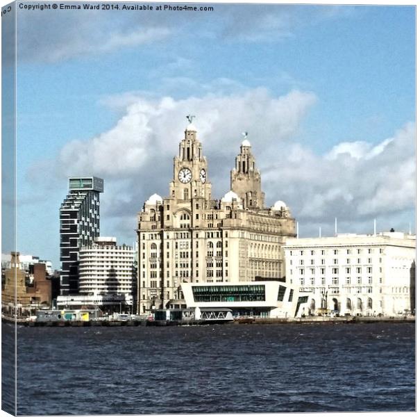  liverpool skyline collection Canvas Print by Emma Ward