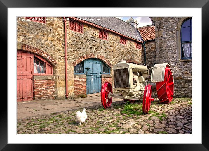  The Tractor and the Chicken  Framed Mounted Print by Rob Hawkins