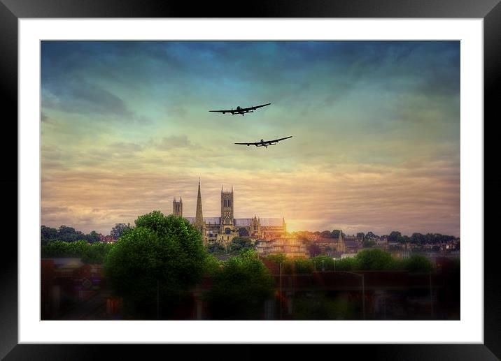  Lancaster Flyby Lincoln Cathedral Framed Mounted Print by Jason Green