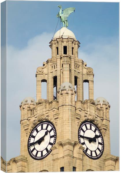  Liver Bird Building Canvas Print by Gregory Lawson