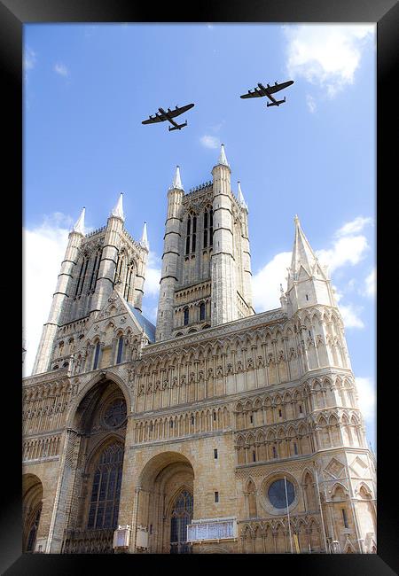 Bombers over the Cathedral Framed Print by J Biggadike