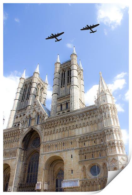Bombers over the Cathedral Print by J Biggadike