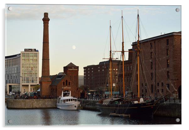  Liverpool Skyline Acrylic by Gregory Lawson