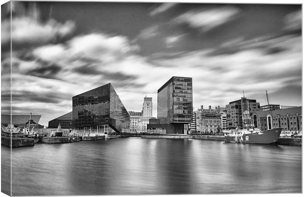 Canning Docks Black and White Canvas Print by Jonah Anderson Photography