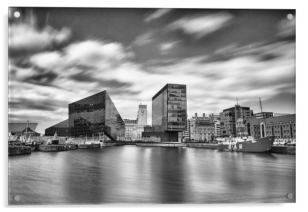 Canning Docks Black and White Acrylic by Jonah Anderson Photography