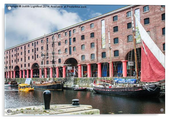  Liverpool Dock Acrylic by Judith Lightfoot
