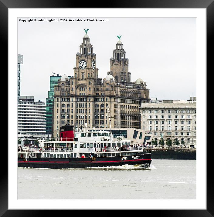  A Grey Day In Liverpool Framed Mounted Print by Judith Lightfoot