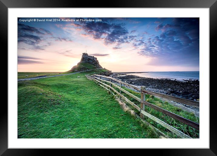  Holy Island Castle Framed Mounted Print by David Hirst