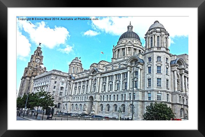  Liverpool Skyline collection Framed Mounted Print by Emma Ward