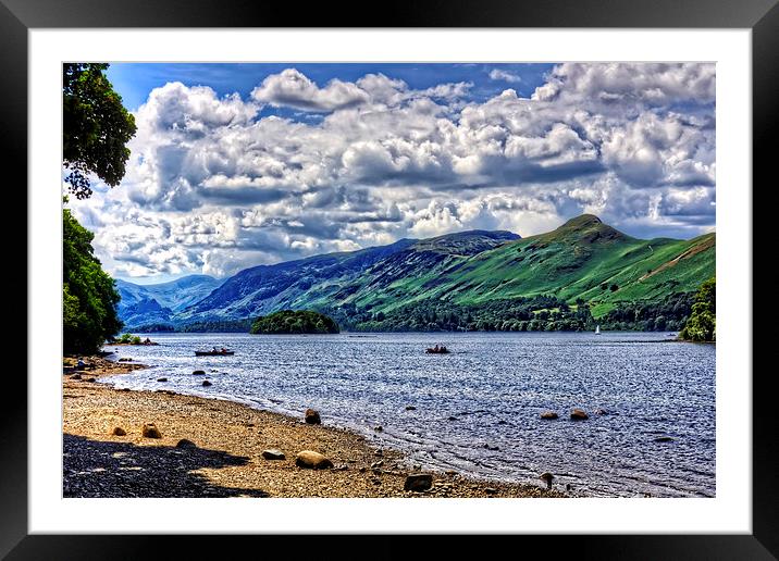 Rowboats on Derwentwater Framed Mounted Print by Tom Gomez
