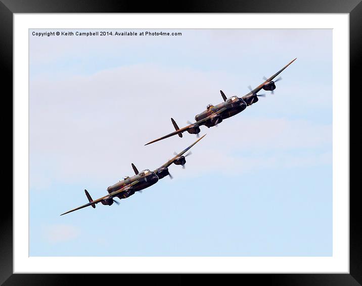  AVRO Lancaster pair Framed Mounted Print by Keith Campbell