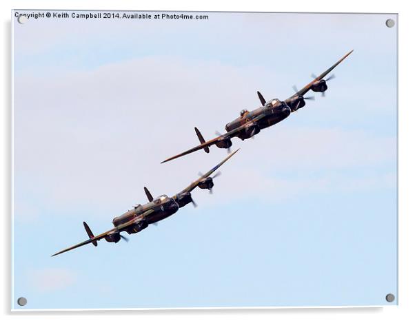  AVRO Lancaster pair Acrylic by Keith Campbell