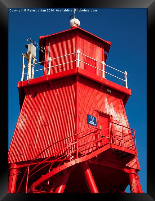  Red Lighthouse Framed Print by Peter Jordan