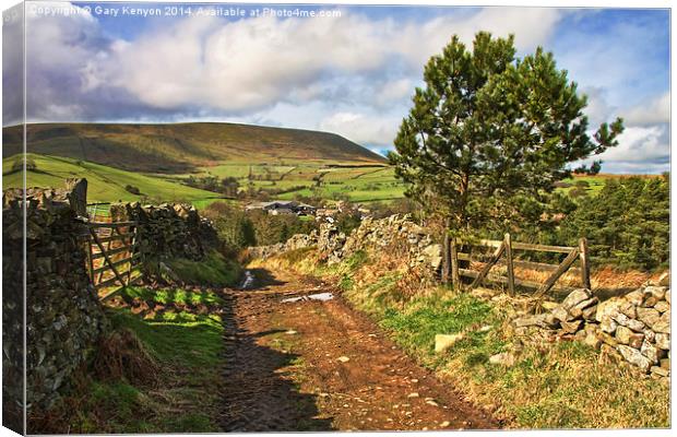  Country View Of Pendle Hill Canvas Print by Gary Kenyon