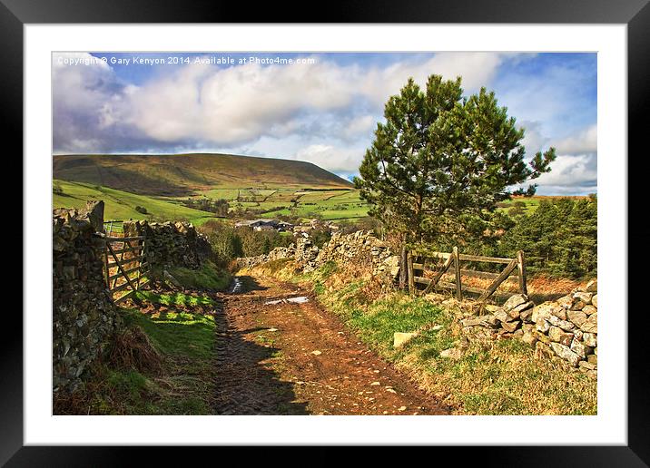  Country View Of Pendle Hill Framed Mounted Print by Gary Kenyon