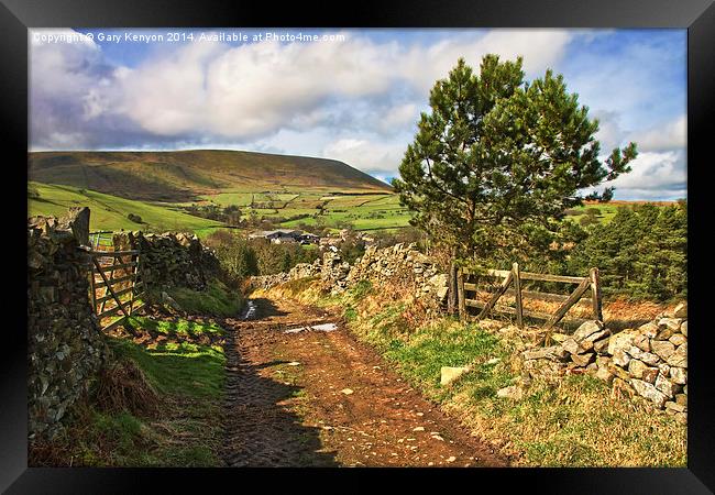 Country View Of Pendle Hill Framed Print by Gary Kenyon