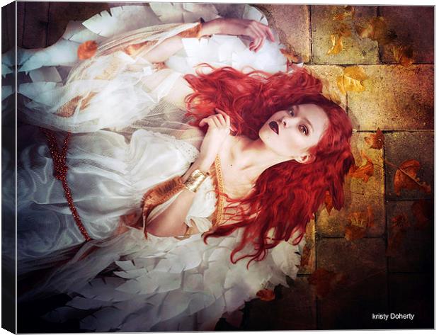  Autumn angel Canvas Print by kristy doherty