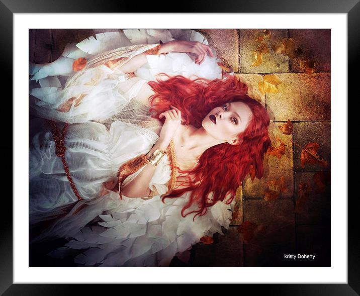  Autumn angel Framed Mounted Print by kristy doherty