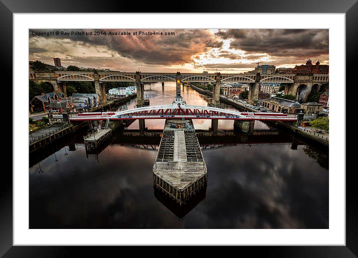  View Over The  River Tyne Framed Mounted Print by Ray Pritchard