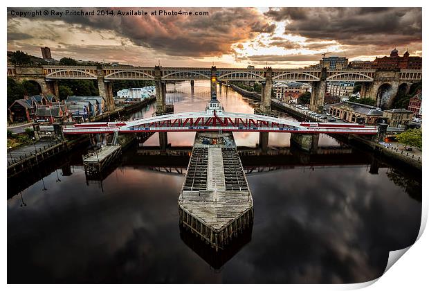  View Over The  River Tyne Print by Ray Pritchard