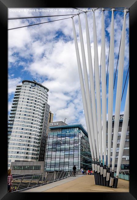  Salford Docklands Bridge Framed Print by David Bradbury