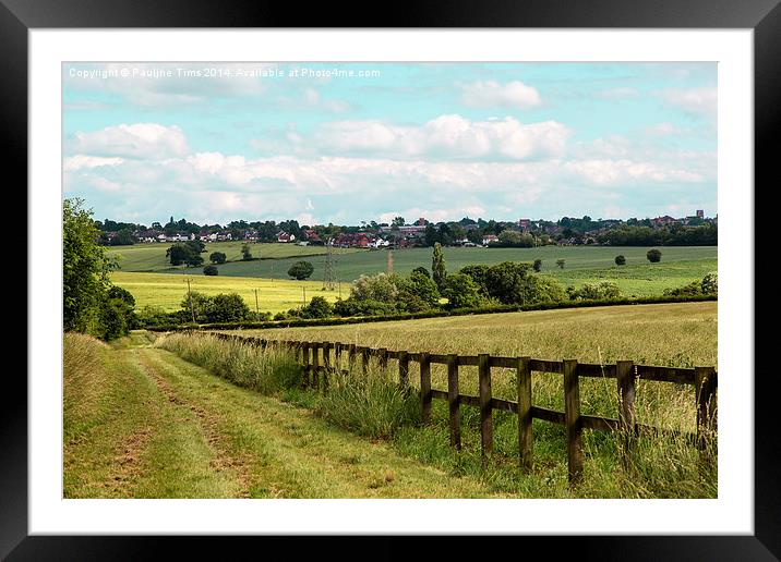 The View from Epping Upland to Epping Essex UK Framed Mounted Print by Pauline Tims