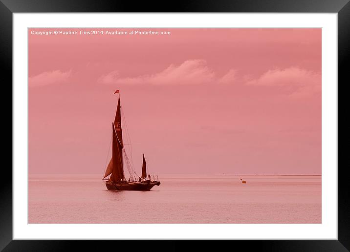  Red Sails, Bradwell On Sea, Essex, UK Framed Mounted Print by Pauline Tims