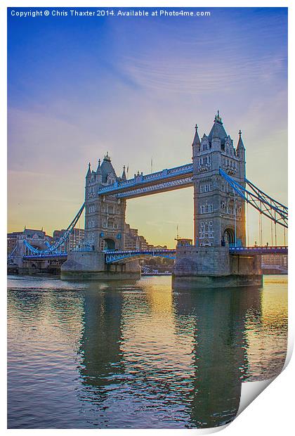 Tower Bridge Sunrise  Print by Chris Thaxter