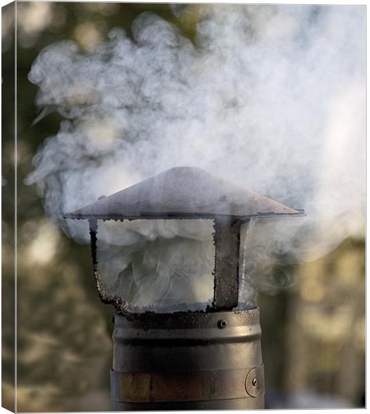 Smoking Chimney Pot Canvas Print by Mike Gorton
