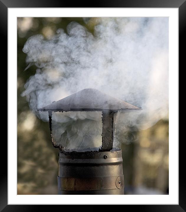 Smoking Chimney Pot Framed Mounted Print by Mike Gorton