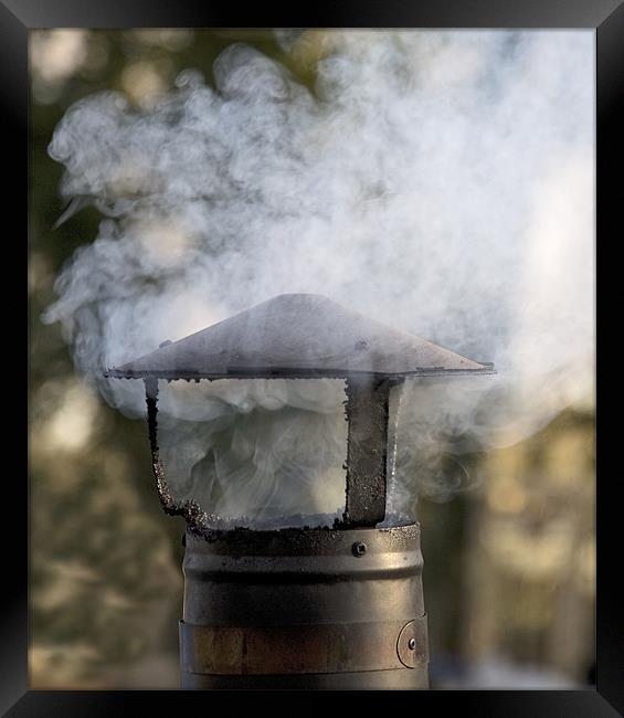 Smoking Chimney Pot Framed Print by Mike Gorton