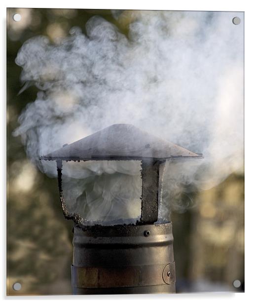 Smoking Chimney Pot Acrylic by Mike Gorton