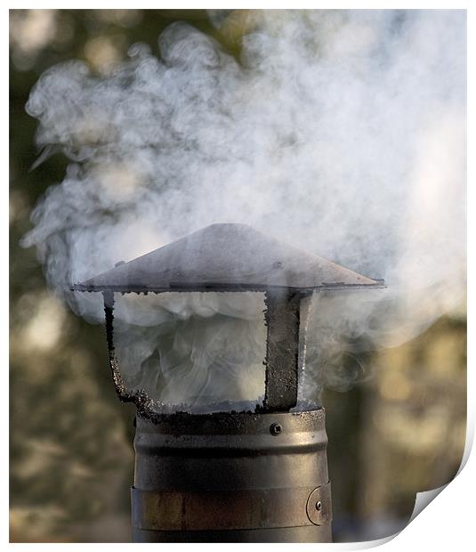 Smoking Chimney Pot Print by Mike Gorton