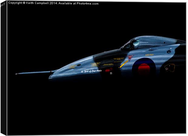  Vulcan in the Shadows Canvas Print by Keith Campbell