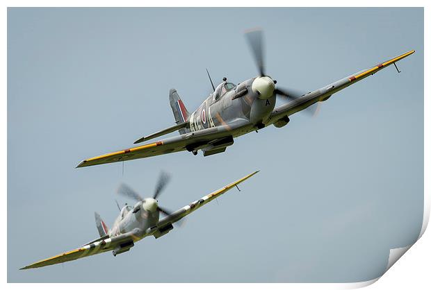 Spitfire Tail Chase Print by Simon Johnson