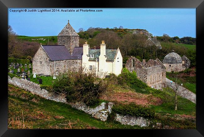 The  Augustinian priory at Penmon  Framed Print by Judith Lightfoot