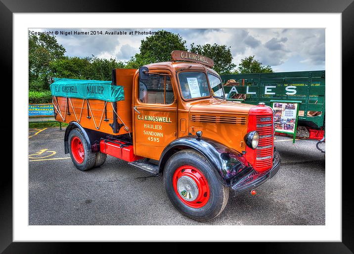 Bedford Dropside Truck Framed Mounted Print by Wight Landscapes